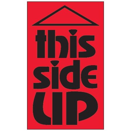 Bsc Preferred 3 x 5'' - ''This Side Up'' Fluorescent Red Labels BUY00023951